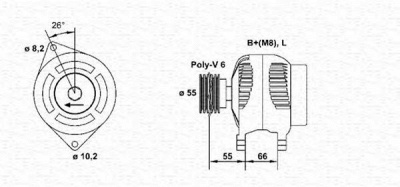 MAGNETI MARELLI 943354076010 -  Генератор